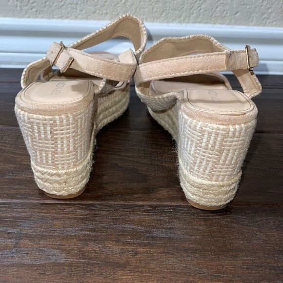 TOP MODA TAN WEDGE SANDAL SIZE 10 - Picture 5 of 6